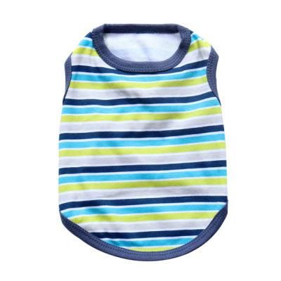 Striped Dog Shirt Soft Cotton Pet T-Shirt in Summer