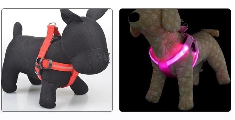 Pet Supplies Dog Accessories Rechargeable Colourful LED Light Dog Harness
