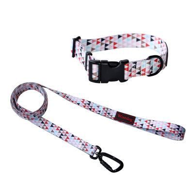 Ajustable Fashion Pattern Nylon Dog Collar and Leash