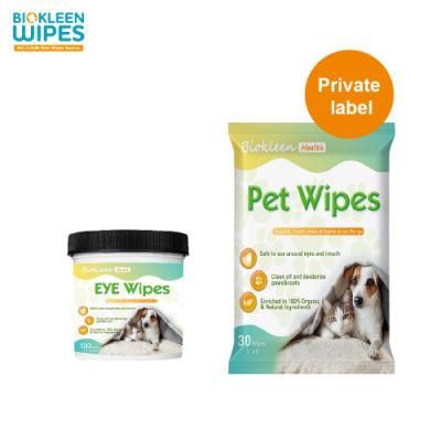 Biokleen Eco Friendly Wipes Pet Natural Pure &amp; Natural Pet Wipe Biodegradable Wipes for Pets Organic