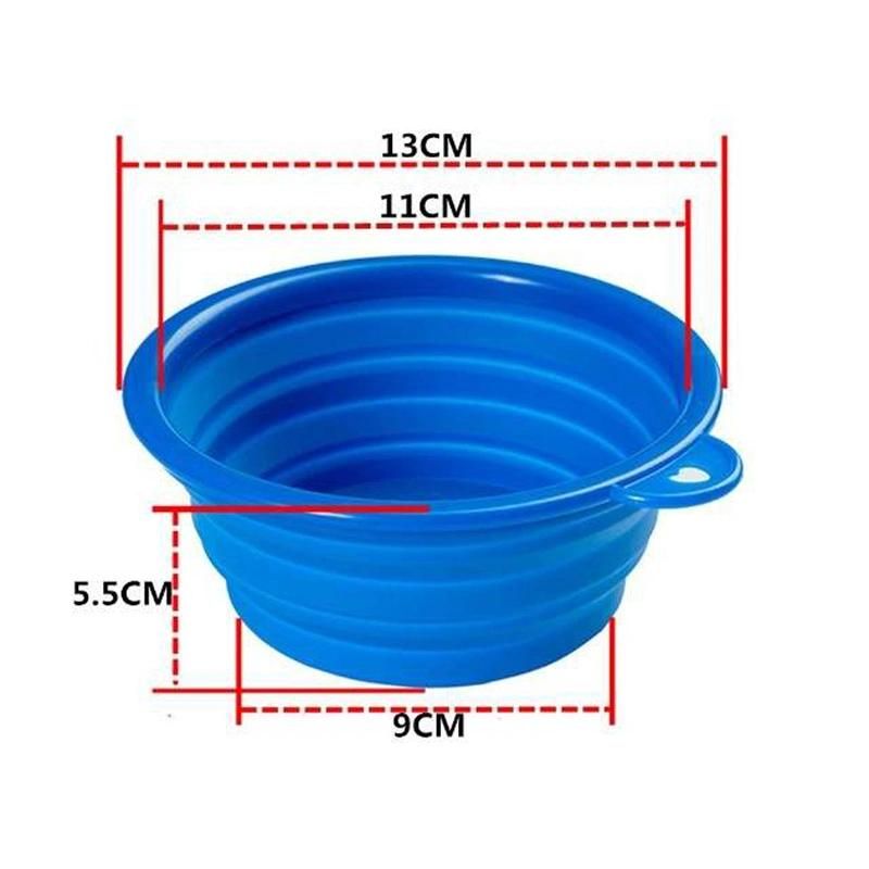 Multi-Color Foldable Silicone Portable Collapsible Pet Dog Bowl