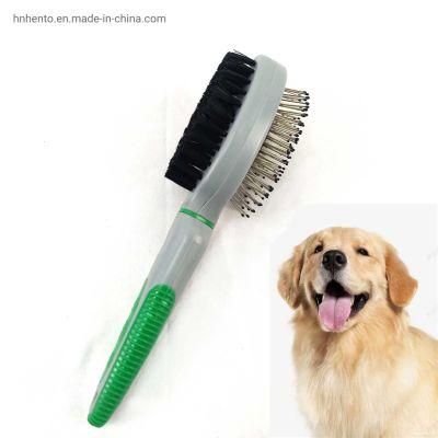 Uneasy to Break Handle Skin-Friendly Pet Brushes Conform to Ergonomics Long Short Hair Remover for Dog 2-in-1 Combo Hair Brush