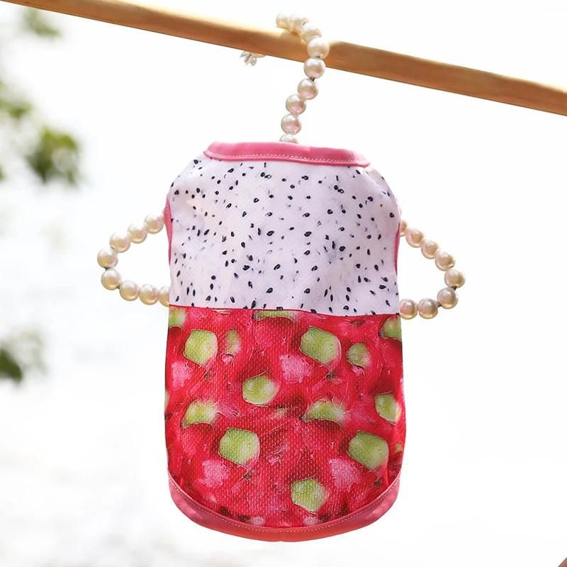 Dog Clothes Cat Pet Clothes Supplies Spring Summer Cat Pet Clothes Supplies Spring Summer Fruit Mesh Vest Light and Breathable