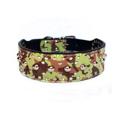 Adjustable Rivet Studded Pet Collar for Large Dog