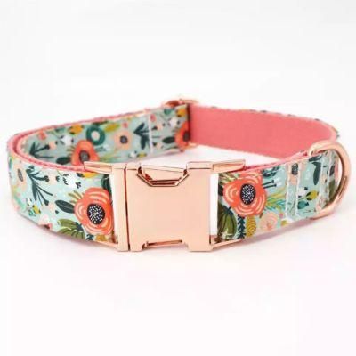 Wholesale Personalized Decorative Breathable Durable Quick Release Adjustable Nylon Pet Collar for Small/Medium/Large-Dogs