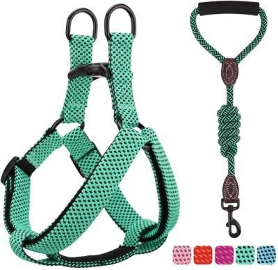 Dog Leash Harness Set Durable Adjustable Customized Heavy Duty No Pulling Dog Harness