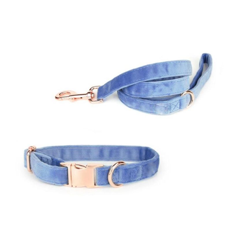 High Quality Custom Logo Soft Stylish Pet Gift Adjustable Dog Lead and Harness Set W/ Velvet Collar, Dog Harness