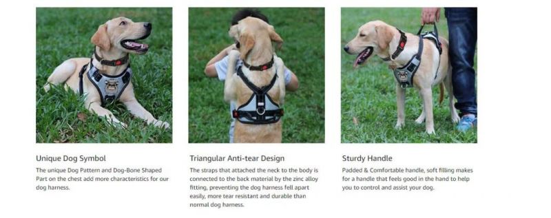 High Resistance to Tear Reflective Oxford Material Soft Vest Pet Harness