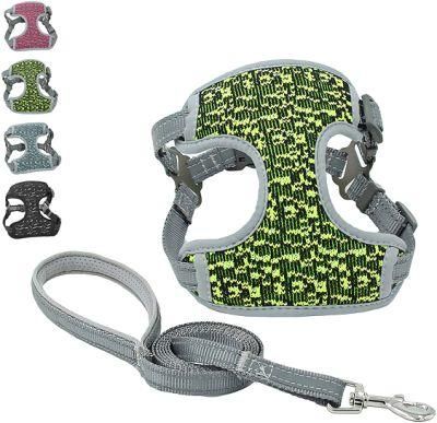 Green Pet Harness Breathable Dog Harness Set