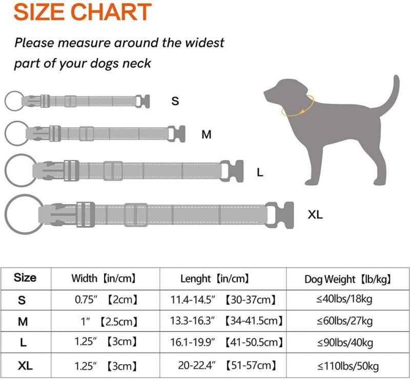 Adjustable Nylon Pet Collar for Small Medium Dogs