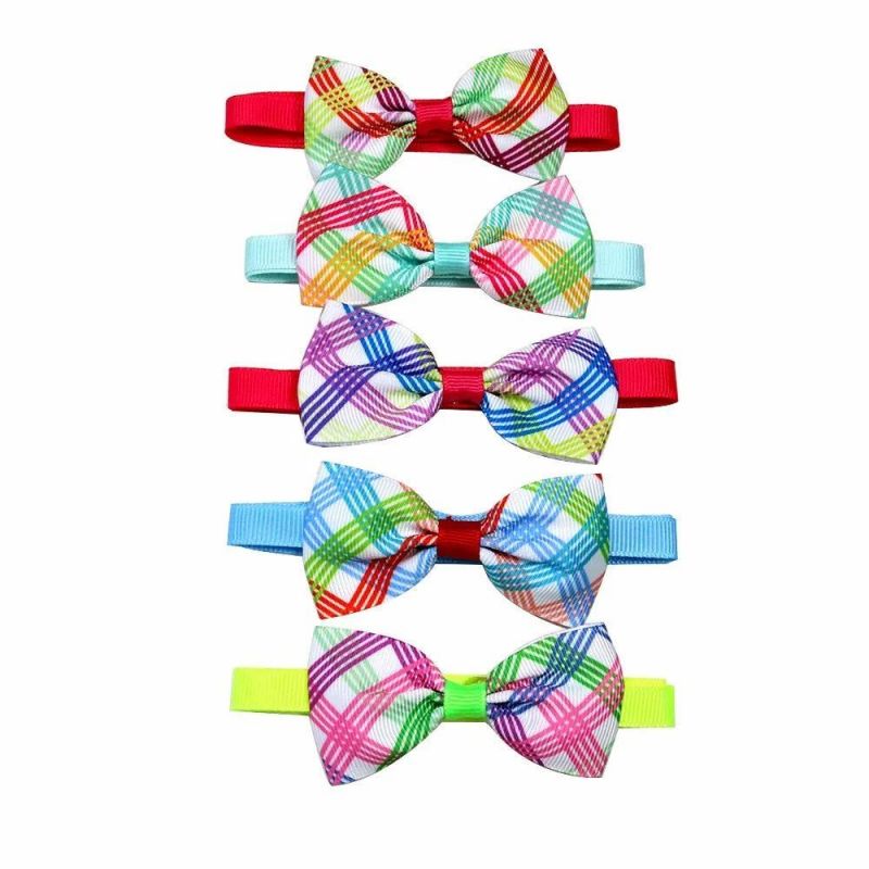 Pet Grooming Accessories Classic Plaid Style Pet Adjustable Dog Cat Bowties