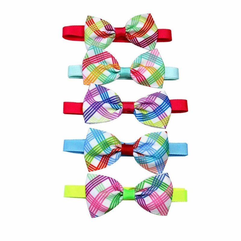 Pet Grooming Accessories Classic Plaid Style Pet Adjustable Dog Cat Bowties