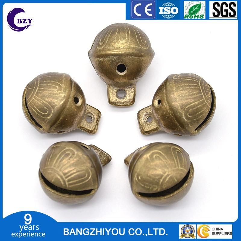 DIY Accessories Cast Copper Metal Bronze Word Bell Pet Animal Collar Four Eyes Copper Bell
