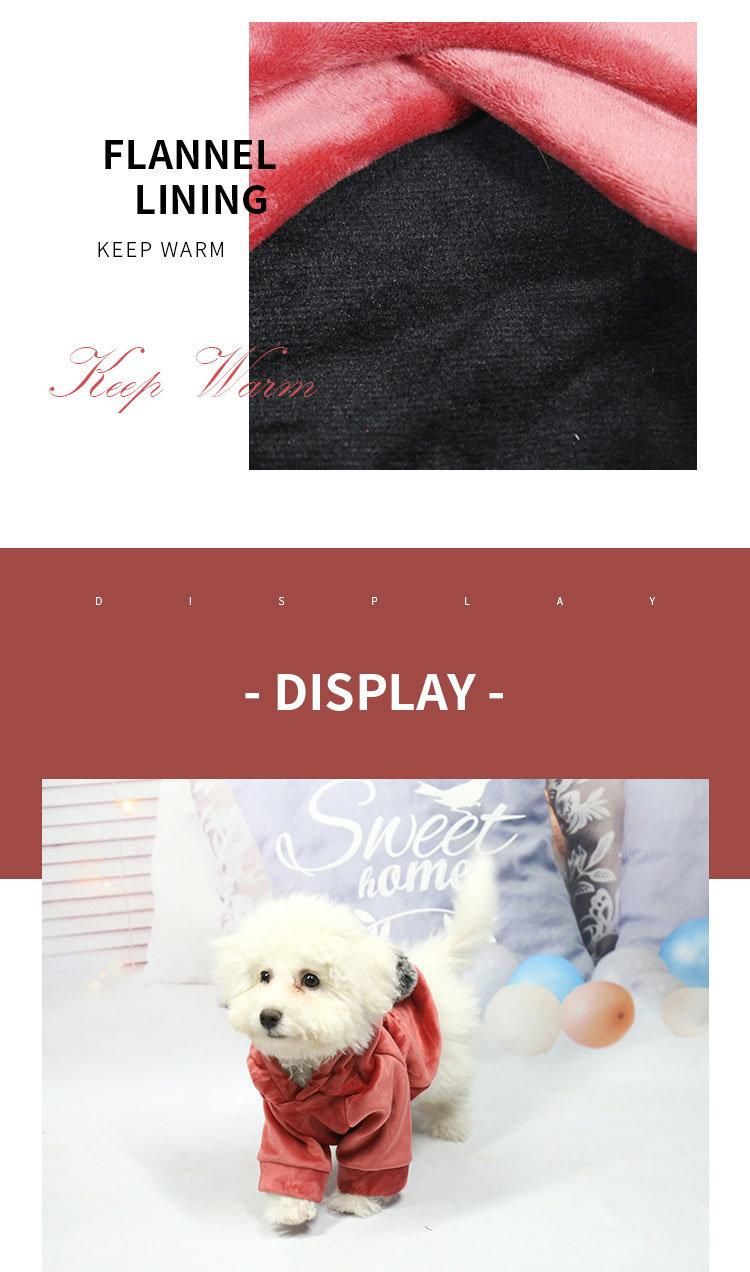 Autumn Winter Red and Black Two Color for Large Dogs Dogs Clothes