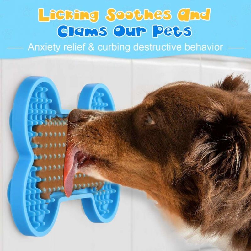 Mat for Pet Dogs Cats Slow Food Bowls Silicone Dog Lick Pad