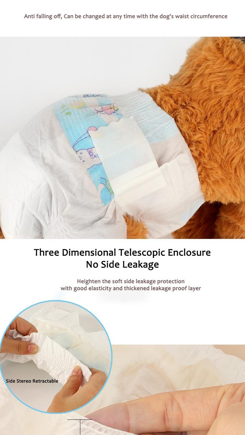 High Quality Comfortable Disposable Pet Diapers Dry Sanitary Leak Proof