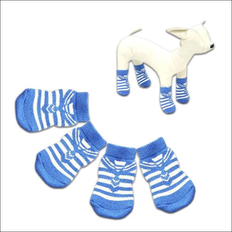 Pet Socks Dog Socks New Cartoon Non-Slip Four-Foot Socks Anti-Scratch Furniture Floor Knitted Socks