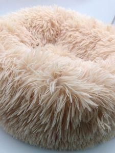Pet Soft Washable Dog and Cat Cushion Bed Fluffy Dog Bed Deep Sleep Cat Nest Dog Nest Thick Plush Round