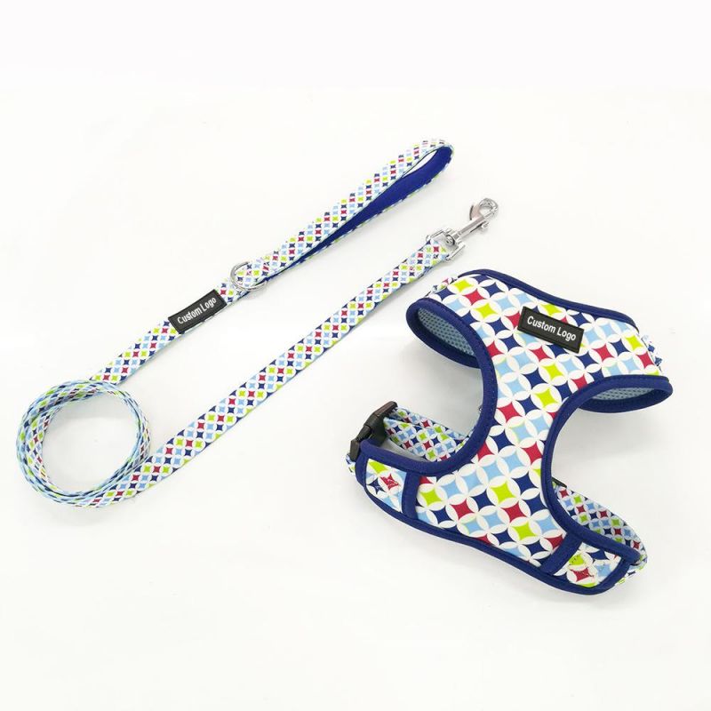 Custom Designs Wholesale Adjustable Dog Harnesses with Matching Leashes