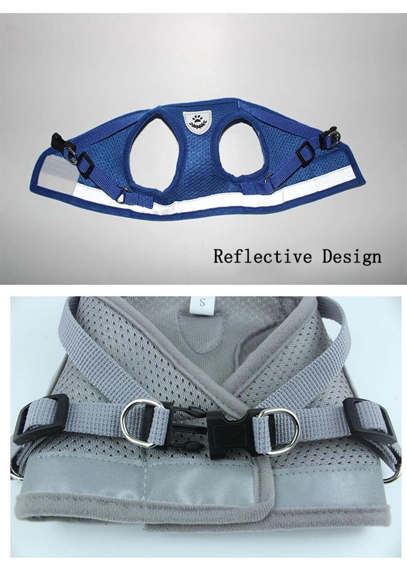 Dog Harness Leash Set Reflective Pet Vest Harnesses Breathable Mesh Harness
