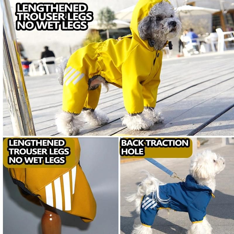 Pet Rain Coat Dog Auti-Water Clothes Breathable Raincoat Casual Outdoor Clothing Pet Clothing Dog Raincoat