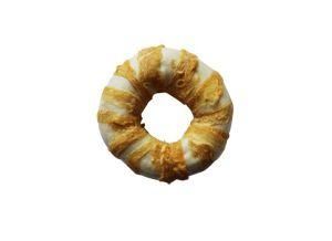 Keezeg Dog Chews, Chicken Twist Expanded Rawhide Ring 4&quot;