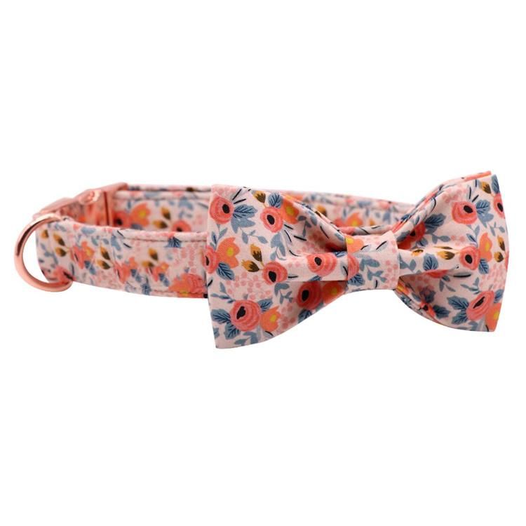 Customize Hemp Soft and Comfortable Dog Bow Tie Plain Collar Cotton Cat Collar Pet Gift Adjustable Cotton Collars