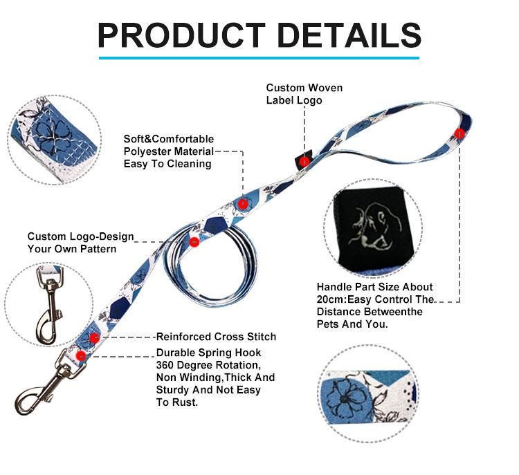 Personalized Pet Dog Leash Harness Set for Pet Animal Daily Walking