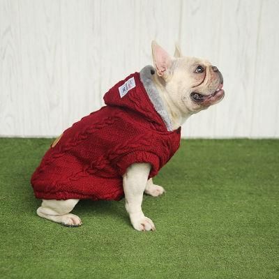 Warm Knit Pet Dog Apparel Fleece Dog Hoodie Pet Coat Pet Products