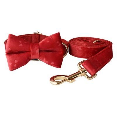 Velvet Dog Collar Classic Dog Collar Soft Comfortable Adjustable Collars Leash Set