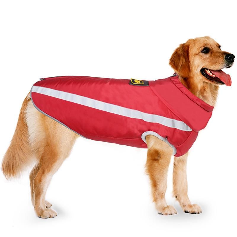 Waterproof Pet Dog Coat Winter Warm Dog Jacket Vest Reflective Sports Clothes with Harness Hole