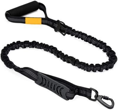 Dog Leash Shock Absorbing with Comfortable Padded Handle and Traffic Handle