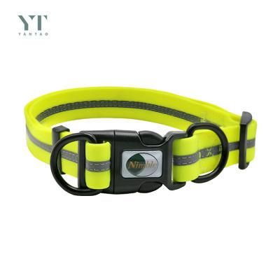 Custom Logo Soft Waterproof PVC Coated Reflective Clean Dog Collars for Dogs