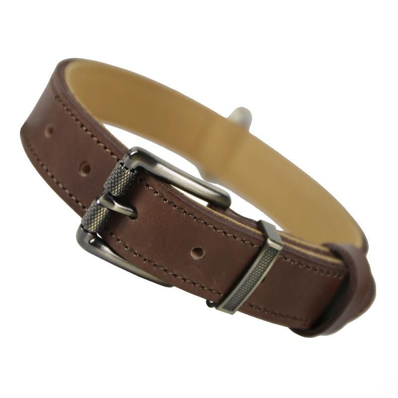Fashion Dog Collars Custom Adjustable PU Leather Durable Dog Collar Waterproof Classic Vegan Genuine Leather Dog Collar