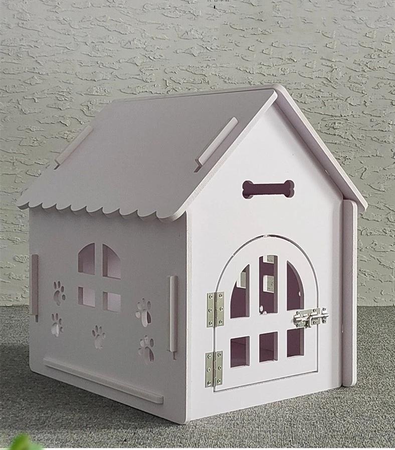 Waterproof and Moisture-Proof Wood Plastic Dog House Flushable Cat Furniture Teddy Dog Cage