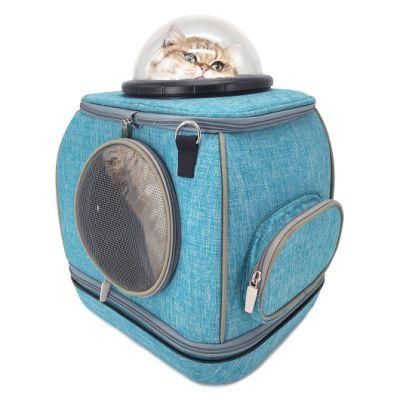 Space Capsule Window Multifunctional Portbale Pet Shoulder Cube Bag Puppy Kitty Carrier