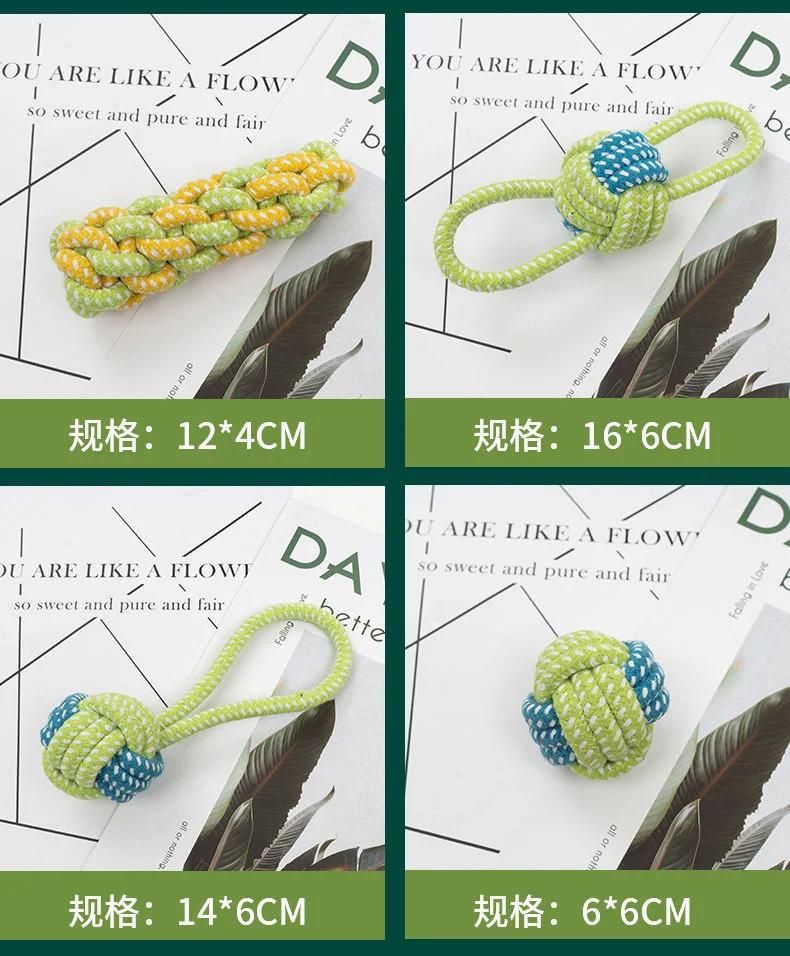 Dog Bite Rope Knot Weaving Toy Large Dog Rope Ball Puppy Molars Bite-Resistant to Relieve Boredom Bomei French Fighting Pet