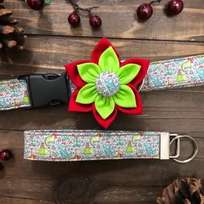 OEM Manufacturer Wholesale Customized Design Pet Tie Pet Collar Sublimation Luxury Flower Dog Bowtie Adjustable Dog Collar