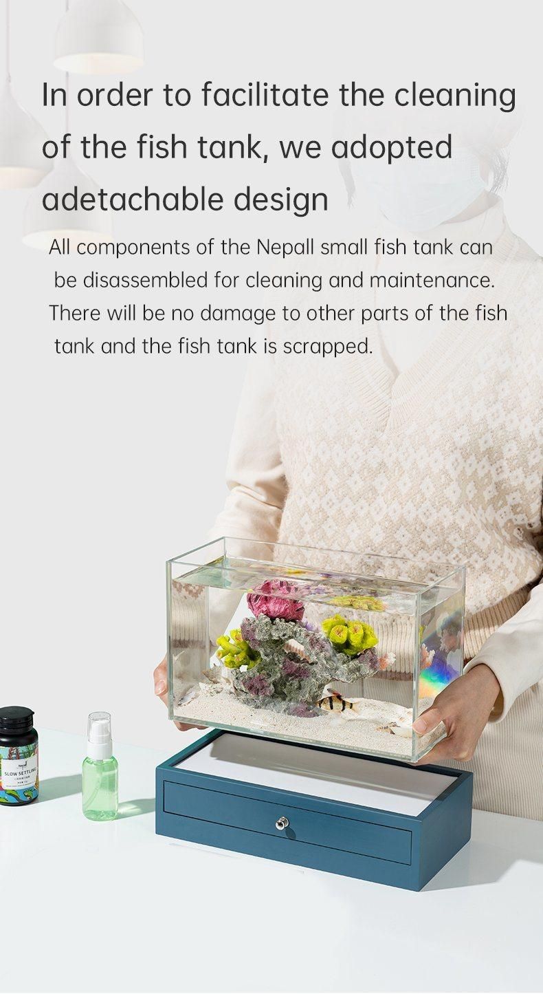Yee Wholesale Aquarium with Accessories Desktop Glass Fish Tank