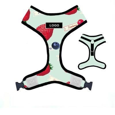 Sublimation Premium OEM Patented Custom Pattern Neoprene Reversible Dog Harness