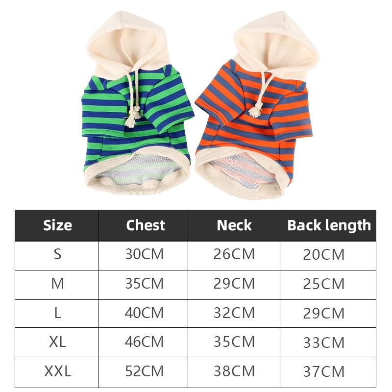 Wholesale Stripe Dog Sweater Bulk Puppy Pet Fleece Printed Custom Dog Hoody Large Dog Hoodie