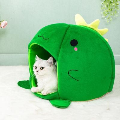 New Cute Dinosaur Mold Four Seasons Removable and Washable Cat Dog Bed a Lovely Round Pet House