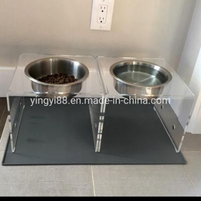 Factory Wholesale Elevated Acrylic Magnetic Dog Feeder