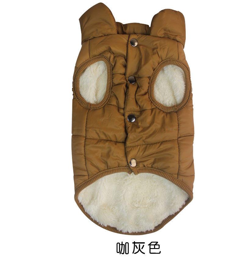 Hot Selling Autumn Winter Pet Clothing Plush Puffer Coat Vest Solid Color Warm Dog Clothes