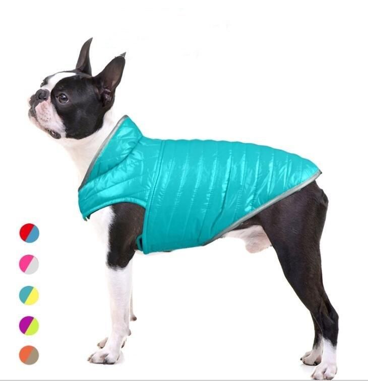 Pet Warm Jacket Small Dog Vest Reversible Dog Coat