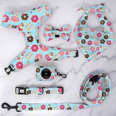 Manufacturers Dog Harness Reversible Harness Set Custom Print Logo Collar Leash Neoprene Soft Pet No Pull Sublimation Pet Vest