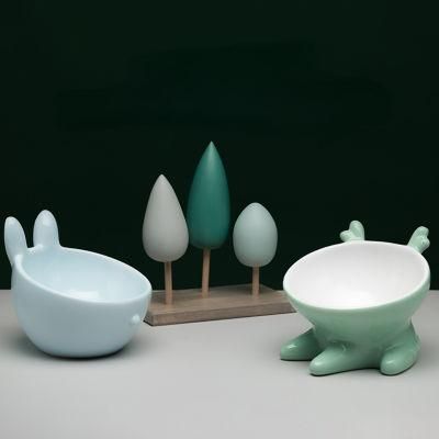 Custom Logo Ceramic Bowls Raised Feeder for Pet