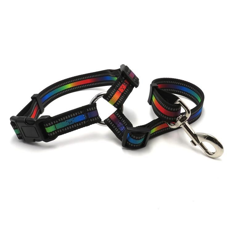 Nylon Soft Padded Dog Collar Custom Reflective Strap Pet Collars and Leashes Set