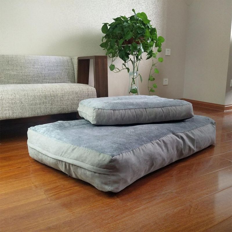 New Design Plush Dog Cushion Beds Eco Friendly Calming Mat Orthopedic Memory Foam Dog Plush Pillow Bed