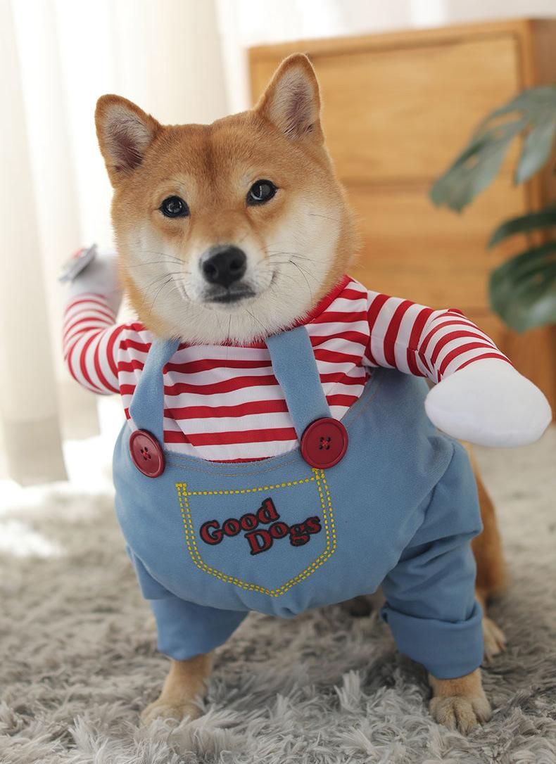 Personality Autumn Winter Style, Outfit Funny Small Medium Large Teddy Pet Dog Spoof Clothes//